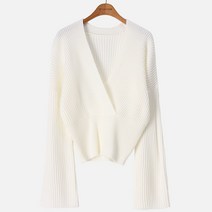 시크폭스 여성용 히비키 랩 브이넥 니트