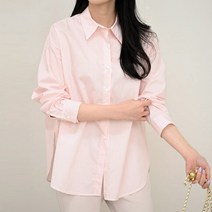 여성용 옆트임 언발 스트라이프 셔츠