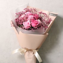 로맨틱노벰버 졸업식 비누 목화 꽃다발, 핑크