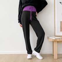 여성용 기모 요가 팬츠 홈웨어 바지