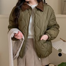 베러스윗 여성용 물결 카라 패딩 점퍼