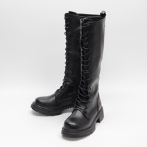 여성용 옆지퍼 레이스업 롱부츠 5cm 3106