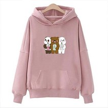 귀여운 곰 세마리 오버핏 임산부 기모 후드티