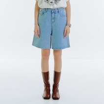 밀리언코르 여성용 커버밴드 버뮤다 5부 데님 팬츠 DANA 8160