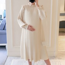 마켓A 주름 프릴포인트 임산부 원피스