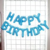 이베이비랜드 셀프 백일상 생일 은박 풍선 세트, 하늘, 1세트