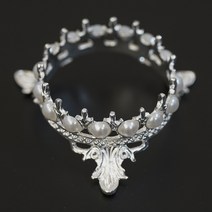 왕관 네일 브러쉬 거치대, 실버, 1개