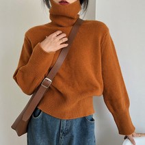 더시럽 여성용 베리어스 목폴라 스웨터