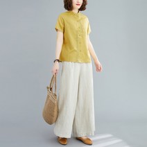아이엠몽 여성용 차이나 카라 빅사이즈 차피 셔츠