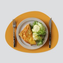 에이드엘 미니 실리콘 테이블매트 페블, 머스타드, 350 x 270mm