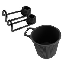 카템 스트롱 헤드레스트 행거 블랙 CT174 2p + 컵 홀더, 1세트