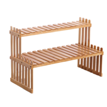 AppleMint 나만의 비밀정원 화분 진열대 A47, 내추럴 우드, 2단