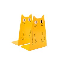 냐옹이 캐릭터 책고정 북엔드 YT_RA902 2p, 옐로우