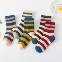 제이셀 아동용 스트라이프 양말 5켤레 세트 A276