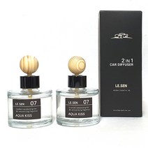 르센 2in1 자동차 실내 및 차량 겸용 디퓨저 100ml 2p, 아쿠아키스