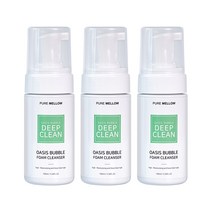 퓨어멜로우 오아시스 버블 폼 클렌저 딥 클린, 100ml, 3개