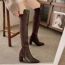 첫걸음 제니타 배색 롱부츠 7cm