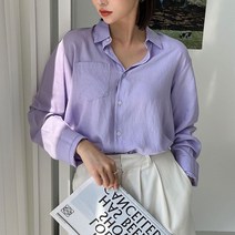 탱커스 카라 포켓 심플 블라우스