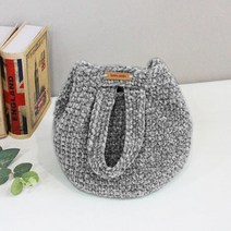 러브컨츄리 솜사탕 미니 토드백 만들기 뜨개질 DIY 키트, 1세트, 그레이톤