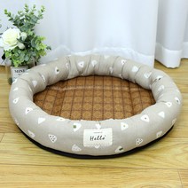 따니네 반려동물 원형 여름 돗자리 쿨방석 CYW015, 케이크 베이지