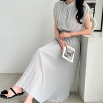 피핀 여성용 미에르 플리츠 롱 원피스 38325