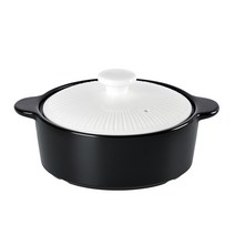 리한 클램팟 무균열 뚝배기 내열냄비 화이트, 1개, 20cm