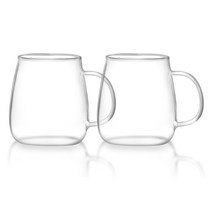 홈카페 항아리 내열 머그컵 650ml, 투명, 2개