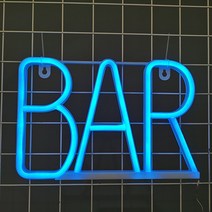 나비다 바 인테리어소품 BAR 네온사인, 블루