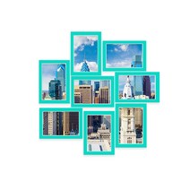 스위트스페이스 데코 인테리어 모던시티 8분할 멀티 액자 스티커 옵션5, 민트