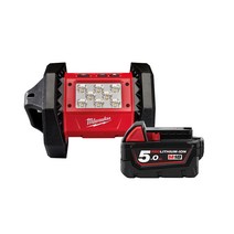 밀워키 18V LED 작업등 베어툴 M18 AL 0 + 5.0Ah 배터리 M18 B5, 1세트