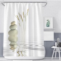 플로즈 풍경 스타일 방수 욕실 샤워커튼 A01 180 x 180 cm, 1개, 멀티(혼합)컬러 등