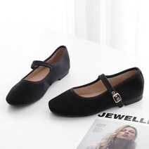 멜팅나인 여성용 둥근앞코 메리제인 플랫 슈즈 1cm LL005