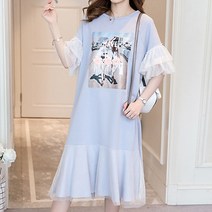 패셔니스타 리얼포토 레이스 임산부 원피스