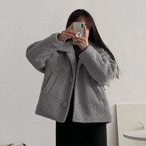 에이와비 여성용 메티뽀글 덤블 자켓