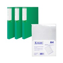 현풍 프론티어 클리어화일 A4 F40 10매 x 3p + L홀더 10p, 녹색(화일), 1세트