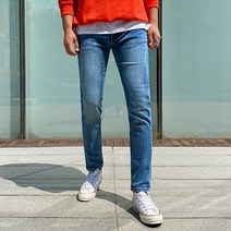 머시따 남성용 슬라브 워싱 히든밴딩 청바지 숏기장