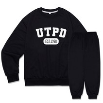 언탭트 남성용 빅사이즈 UTPD 아치 빅로고 맨투맨 + 조거팬츠 세트