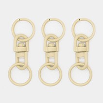 동대문단추왕 패션 포인트 중간 연결 고리 컬러 장식 중간고리, 베이지, 3개