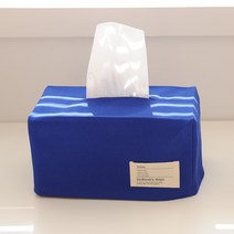 하임앤하임 코지 캔버스 티슈 커버, 블루