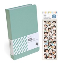 인디고 프리즘 명함집 108매 + 일상 리무버 씰 스티커 10종 세트, 민트라떼