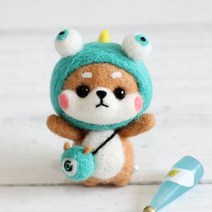 아트조이 DIY 양모펠트 키트, 1세트, 몬스터 시바