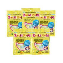 졸리팝 무설탕 막대사탕 40g, 5개, 파인애플맛