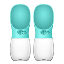 pb+ 반려동물 휴대용 물통 350ml, 민트, 2개