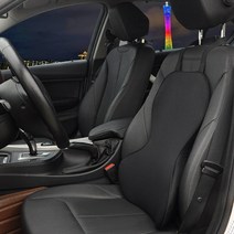 차량용 NewTrend QFC-064 퍼펙트케어 고정밴드 등받이쿠션, 블랙, 1개