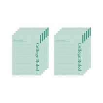 아이비스 심플컬러지 제본노트 11619, 그린, 10개