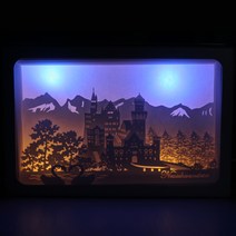 꾸꾸까까 DIY 페이퍼커팅 LED 무드등, 백조의성