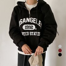 바블링브룩 여성용 루즈핏 반집업 후드 맨투맨