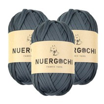 JSTrading 누에르고치 패브릭 얀 뜨개실 100g x 3p, 28 차콜, 3개