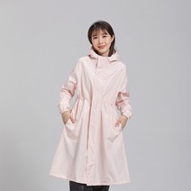 여성용 핏사 기능성 우비 바람막이 방수 골프 우의, 라이트핑크