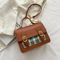 체크 빈티지 크로스백 미니백